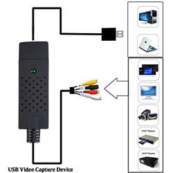 Cleantt Video Audio VHS VCR USB Video Capture Card to DVD Converter Capture Card Adapter