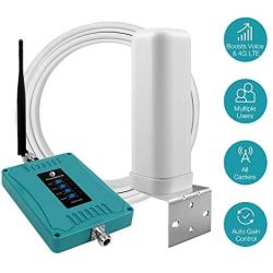 5 Bands Cell Phone Signal Booster for Home Office Use - Multiple Band Cellular Repeater Kit Boosts Verizon AT&T T-Mobile 3G 4G LTE Voice and Data - Support Multi Devices.