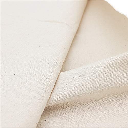 LOVOUS 100% Nature Linen Needlework Fabric, Plain Solid Colour Linen Fabric Cloth Hemp Jute Fabric Table Cloth Garments Crafts Accessories, 20 by 62-Inch (Color 1)