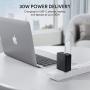 USB C Charger AUKEY 36W 2-Port Foldable Fast Charger with 30W Power Delivery 3.0 & Dynamic Detect Type C Wall Charger for iPhone 11 Pro Max SE, Galaxy S10, Pixel 4XL, MacBook, iPad, Airpods Pro Switch