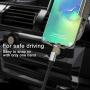 NetDot Gen10 3 in 1 Nylon Braided Magnetic Fast Charging Cable with Side LED Compatible with Micro USB & USB-C Smartphones and i-Product(5ft/3 Pack Silver)
