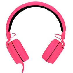 Rockpapa 950 Stereo Lightweight Foldable Headphones Adjustable Headband with Microphone 3.5mm for Cellphones Smartphones iPhone Tablets Laptop Computer Mp3/4 DVD Black Pink