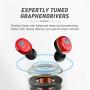 Tube Wireless Earphone True Wireless Earbuds, Bluetooth Headphone with Portable Charging Case, Passive Noise Cancellation, iPX5 Sweatproof Earbuds, Auto On & Connect, iOS & Android Supported A5 - Red