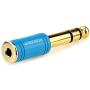 MOBOREST 1/4 Inch Male to 1/8 Inch Female Pure Copper Adapter 6.35mm Stereo Male to 3.5mm Plug Jack Female Stereo Adapter, Can be Used for Conversion Headphone adapte amp adapte Fashion Blue 1PCS