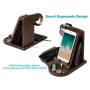 TESLYAR Wood Phone Docking Station with Wireless Charger Included Ash Wallet Stand Watch Organizer Mens Gift Charging Dock Holder Anniversary Dad Birthday Nightstand Compatible Any Phone Charging