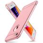 SUPBEC iPhone 7/8 Case with Card Holder and [ Screen Protector Tempered Glass x2Pack] Protective Ultra-Thin-Slim Cover with Silicone TPU Shockproof Rubber Wallet Case for iPhone7 / iPhone8-Rose Gold