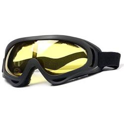 Snowboard Gogglesfor Men Girl Kids Goggle Winter Skiing Outdoor Sport Goggles Adjustable for Ski Goggles Compatible with UV 400 Protection, Wind Resistance Anti-Glare Lenses 2 Pack (Black/Tawny+Yellow)