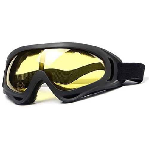 Snowboard Goggles for Men Women Kids Boys Girls Goggle Winter Skiing Outdoor Sport Goggles Adjustable for Bicycle Ski Goggles Compatible with UV 400 Protection, Wind Resistance Anti-Glare Lenses (Yellow)