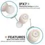 LYPERTEK TEVI - True Wireless Earbuds, Bluetooth 5.0 Stereo Hi-Fi Sound Wireless Earphones, IPX7 Waterproof, Upto 70 Hours Playtime, in-Ear Bluetooth Earphones with Charging Case (Ivory) LYPERTEK TEVI - True Wireless Earbuds, Bluetooth 5.0 Stereo Hi-Fi Sound Wireless Earphones, IPX7 Waterproof, Upto 70 Hours Playtime, in-Ear Bluetooth Earphones with Charging Case (Ivory)