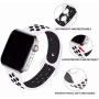 Zsuoop Sport Watch Band Compatible with Apple Watch Bands 38mm 40mm 42mm 44mm,Soft Silicone Wristband for Iwatch Series 5,Series 4,Series 3,Series 2,Series 1,2pack