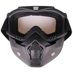 Freehawk Motorcycle Goggles Mask Detachable, Safety Goggles Mask, Road Riding UV Motorbike Glasses with Dustproof Mask, Cool Helmet Glasses Windproof