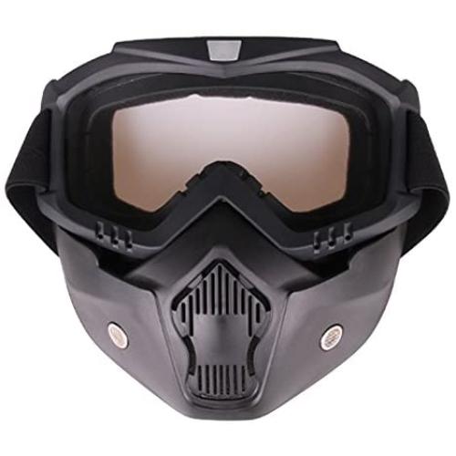 Freehawk Motorcycle Goggles Mask Detachable, Safety Goggles Mask, Road Riding UV Motorbike Glasses with Dustproof Mask, Cool Helmet Glasses Windproof