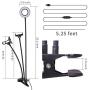 Tranesca Selfie Ring Light with Cell Phone Holder Stand for Live Stream/Makeup, LED Camera Lighting [3-Light Mode] with Flexible Arms Compatible with iPhone 8 7 6 Plus X Android (Black)