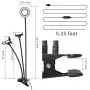 Tranesca Selfie Ring Light with Cell Phone Holder Stand for Live Stream/Makeup, LED Camera Lighting [3-Light Mode] with Flexible Arms Compatible with iPhone 8 7 6 Plus X Android (Black)