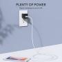 AUKEY USB Wall Charger with Foldable Plug, Ultra Compact USB Charger Dual USB Port 2.4A Output for iPhone 11 Pro Max, iPad Pro, AirPods Pro, Samsung and More