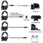 Geekria SADES SA-930 3.5MM Gaming Headsets with Mic and Volume-Control for Google Stadia, PS4, New Xbox One, Laptop, Tablet, PC, Mobile Phones, Noise Cancellation Stereo Music Headphone (Purple)