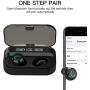 Wireless Earbuds, Bluetooth 5.1 Wireless Noise Cancelling Earbuds with LED Display Charging Case, Touch Control Wireless Headphone IPX7 Waterproof in-Ear Earphones with Built-in Mic for Sports,Work
