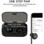 Wireless Earbuds, Bluetooth 5.1 Wireless Noise Cancelling Earbuds with LED Display Charging Case, Touch Control Wireless Headphone IPX7 Waterproof in-Ear Earphones with Built-in Mic for Sports,Work