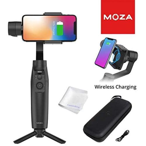 MOZA Mini MI Gimbal 3-Axis Stabilizer for Smartphne Make Smooth Videos Vlog Youtuber Live Video Record Wireless Charging Timelapse Object Tracking Quick Platback Inception Mode Refurbished