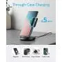 Anker Wireless Charger with Power Adapter, PowerWave II Stand, Qi-Certified 15W Max Fast Wireless Charging Stand for iPhone 11, 11 Pro, Xs, Xs Max, XR, X, 8, Galaxy S10 S9 S8, Note 10 Note 9 & More