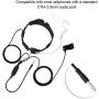 3.5mm PTT Throat Mic Earpiece Throat Mic Headset Acoustic Tube Earpiece with Finger PTT Flexible Anti Radiation Covert Air Acoustic Tube Headset for Mobile Phone