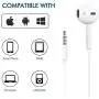 Axirtni 3.5mm in-Ear Wired Earbuds/Earphones/Headphones with Remote & Micphone Compatible with iPhone Apple 6s plus/6/5s/5c/Pad/S10 Android All 3.5 mm Audio Devices (2 Pack) - White Axirtni 3.5mm in-Ear Wired Earbuds/Earphones/Headphones with Remote & Micphone Compatible with iPhone Apple 6s plus/6/5s/5c/Pad/S10 Android All 3.5 mm Audio Devices (2 Pack) - White