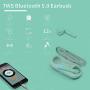 Wireless Earbuds, Goojodoq Bluetooth 5.0 Earbuds-Wireless Earphones with Smart Touch, Dual-Mic, Auto-Pair, 3D Stereo, Sweatproof Mini Sports Earbuds Compatible with Hi-Fi Sound for Android and iPhone