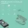 Wireless Earbuds, Goojodoq Bluetooth 5.0 Earbuds-Wireless Earphones with Smart Touch, Dual-Mic, Auto-Pair, 3D Stereo, Sweatproof Mini Sports Earbuds Compatible with Hi-Fi Sound for Android and iPhone