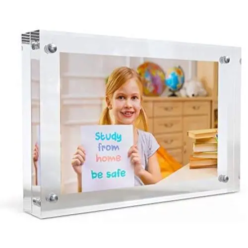 MÍRA-K Acrylic Picture Frame 4 x 6 with Magnetic Closure | Crystal Memories | Double Sided Frameless Lucite Photo Frame for Tabletop | Decorative Keepsake Display for Tickets, Postcards and Awards MÍRA-K Acrylic Picture Frame 4 x 6 with Magnetic Closure | Crystal Memories | Double Sided Frameless Lucite Photo Frame for Tabletop | Decorative Keepsake Display for Tickets, Postcards and Awards