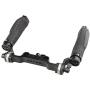 CAMVATE Leather Handle 15mm Rod Shoulder Mount Rig with Rosette Standard Accessory for DSLR(Black,M6 Thread,31.8 mm)