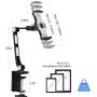 Suptek Aluminum Tablet Desk Mount Stand 360° Flexible Cell Phone Holder for iPad, iPhone, Samsung, Asus and More 4.7-11 inch Devices, Good for Bed, Kitchen, Office (YF208B)