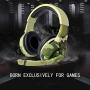 Luonita Computer Gaming Headset with Microphone ，TC-A4 Headset Camouflage Computer Game Headset Mobile Phone Headset Earphone Headset for Men