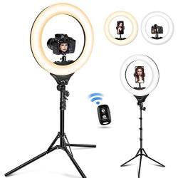 Torjim 18" Ring Light with Stand, Dimmable 50W 3000K-6000K LED Ringlight with Phone Holder and Camera Adapter, Perfect Circle Light for Photography/YouTube/Makeup/Video Shooting.