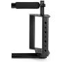 Movo SCG-30 Aluminum Alloy DSLR Camera Cage with Top Handle Grip - Camera Holder with Shoe Mount and 15mm Rod for DLSR Cameras