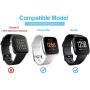 CAVN Charger Dock Compatible with Fitbit Versa/Versa Lite (Not for Versa 2), Premium Aluminum Charging Cable Cord Station Cradle Base Attached 4.2ft USB Stand Cable Smartwatch Accessories (Black)