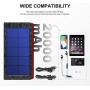Solar Power Bank, 20000mAh Solar Charger with Quick Charge Type C 3A and Micro 2.4A Input,Portable Charger with Dual 2.4A Outputs and 3 Modes of LED Flashlight,Suitable for Smartphones and More
