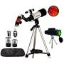 Astronomical Telescopes + Monocular Travel Scope 70mm Aperture 400mm AZ Mount Astronomical Refractor Telescopes for Kids Adults Beginners - Portable Bag, Smartphone Adapter, Camera Remote