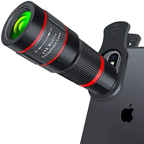 Cell Phone Camera Lens, 20X Zoom Telephoto Lens, HD Smartphone Lens for iPhone, Samsung, Android, Monocular Telescope Cell Phone Camera Lens, 20X Zoom Telephoto Lens, HD Smartphone Lens for iPhone, Samsung, Android, Monocular Telescope