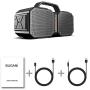 BUGANI Bluetooth Speaker, M83 Portable Bluetooth Speakers 5.0, 40W Super Power, Rich Woofer, Stereo Loud. Suitable for Family Gatherings and Outdoor Travel. (Black)
