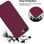 Vooii iPhone 8 Plus Case, iPhone 7 Plus Case, Soft Silicone Gel Rubber Bumper Case Microfiber Lining Hard Shell Shockproof Full-Body Protective Case Cover for iPhone 7 Plus /8 Plus - Burgundy