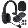 BlueParrott B450-XT Noise Canceling Bluetooth Headset with Push-to-Talk Button for Android and iOS Bundle with Blucoil Headphones Carrying Case, and Replacement Ear Pads