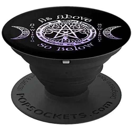 Wiccan Pagan Witch As Above, So Below Sacred Item Pentacle PopSockets Grip and Stand for Phones and Tablets Wiccan Pagan Witch As Above, So Below Sacred Item Pentacle PopSockets Grip and Stand for Phones and Tablets