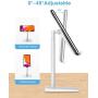 Cell Phone Stand, OMOTON Adjustable Angle Height Desk Phone Dock Holder for iPhone SE 2/11 / 11 Pro/XS Max/XR, Samsung Galaxy S20 / S10 / S9 / S8 and Other Phones (3.5-7.0-Inch),Silver