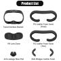 AMVR Facial Interface Bracket & PU Leather Foam Face Cover Pad Replacement & Anti-Leakage Nose Pad & Protective Lens Cover Comfort Set for Valve Index Headset