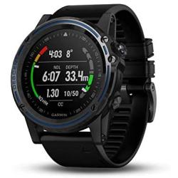 Garmin Descent Mk1, Watch-Sized Dive Computer with Surface GPS, Includes Fitness Features, Gray Sapphire with Black Band, 1.2"