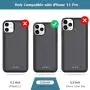 QTshine Battery Case for iPhone 11 Pro, [6800mAh] Protective Portable Charging Case Rechargeable Extended Battery Pack Charger Case for Apple iPhone 11 Pro(5.8 inch) Backup Power Bank Cover - Black