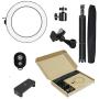 8 Inches Selfie Ring Light with Stick Tripod Stand and Phone Holder for Live Stream, Makeup, Dimmable Led Camera Beauty Ringlight for YouTube Video Photography Compatible with iPhone or Android