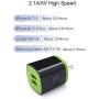 Wall Charger Adapter, Charger Brick, AndHot 5 Pack 2.1A Dual Port USB Cube Block Wall Charger Plug Compatible for iPhone 11 Pro Max XR XS X 8 7 6 Plus, iPad, Samsung, LG, Moto, Android Phone, Kindle