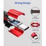 USB Type C to 3.5mm Female Headphone Jack Adapter, JSAUX USB C to Aux Audio Dongle Cable Cord Compatible with Pixel 4 3 2 XL, Samsung Galaxy S20 Ultra Z Flip S20+ Note 10 S10 S9 Plus, iPad Pro(Red)