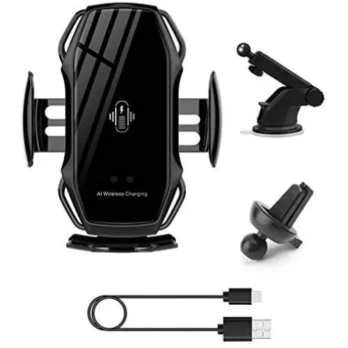 DENT Wireless Cell Phone Car Charger and Mount with Infrared Smart Sensor - DENT A5 10W Fast Charger (Black, Air Vent and telescoping arm) DENT Wireless Cell Phone Car Charger and Mount with Infrared Smart Sensor - DENT A5 10W Fast Charger (Black, Air Vent and telescoping arm)